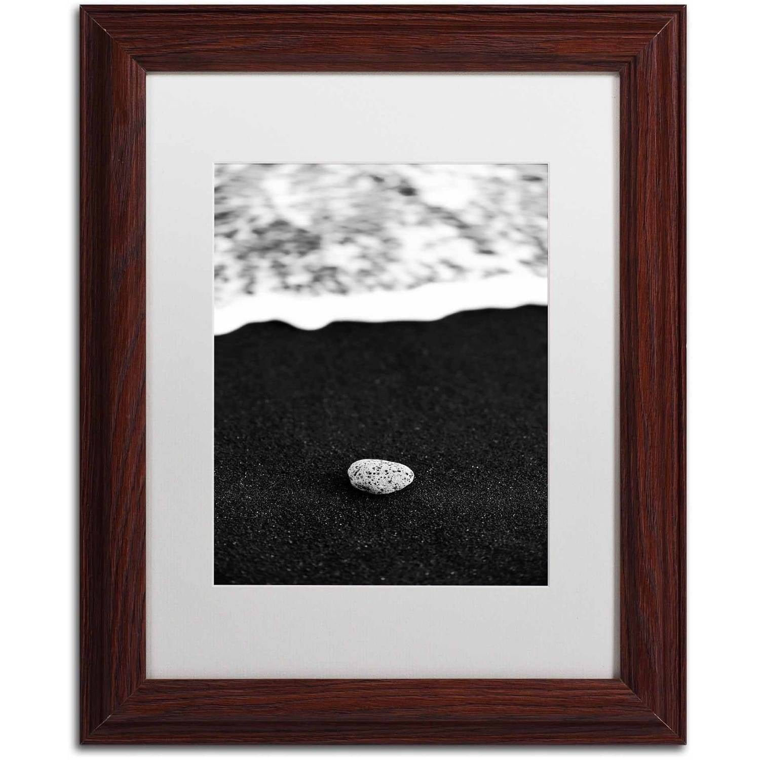 Trademark Fine Art 'Rocked by the Waves' Canvas Art by Philippe Sainte-Laudy, White Matte, Wood Frame