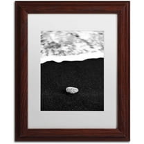 Trademark Fine Art 'Rocked by the Waves' Canvas Art by Philippe Sainte-Laudy, White Matte, Wood Frame