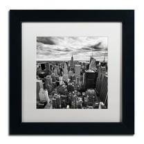 Trademark Fine Art "Rockefellar View" Canvas Art by Nina Papiorek, White Matte, Black Frame