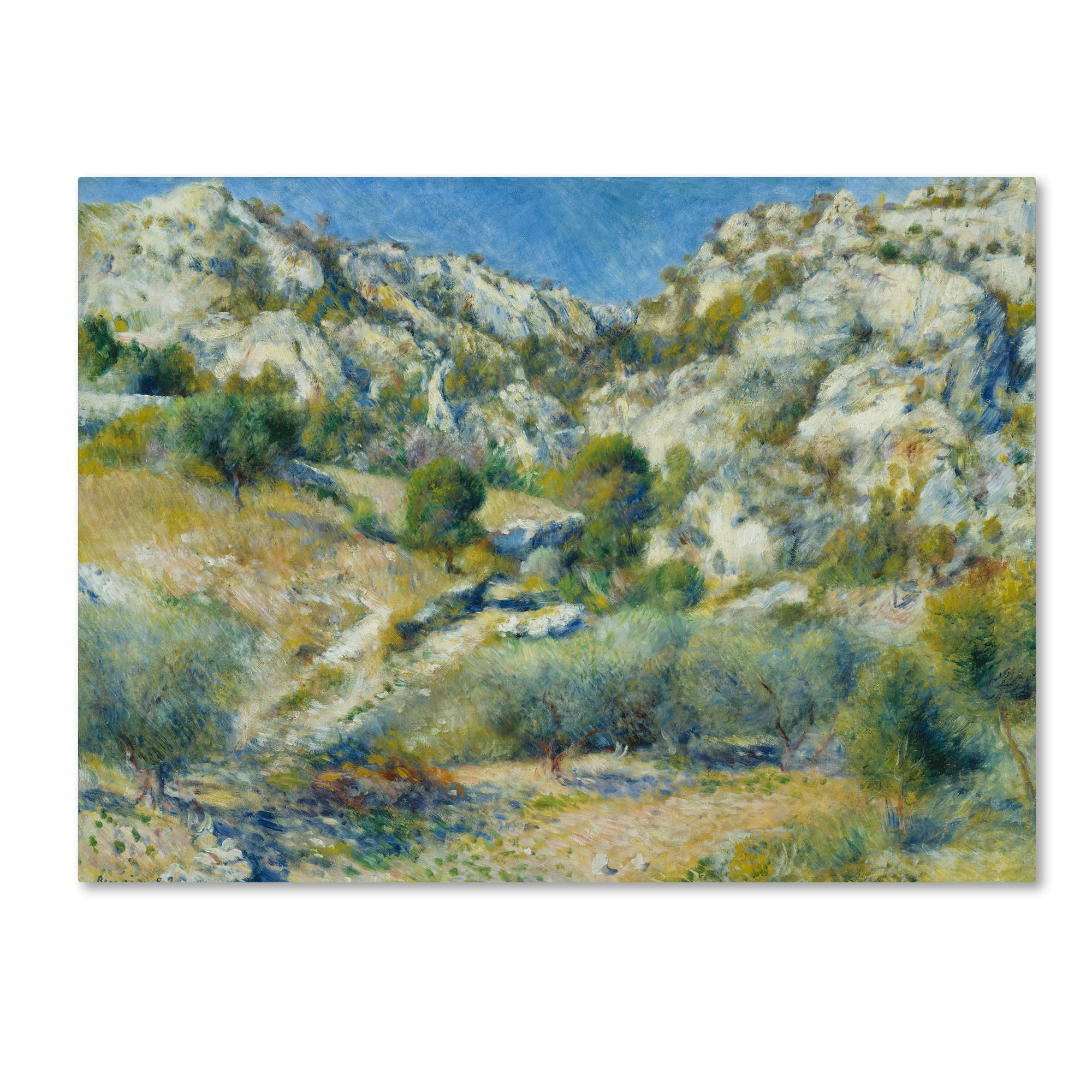 Trademark Fine Art 'Rocky Crags At Lestaque' Canvas Art by Renoir