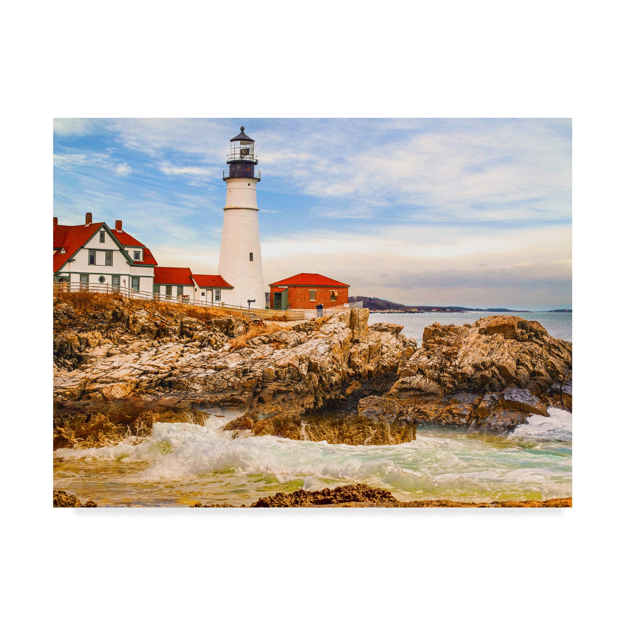 Trademark Fine Art 'Rocky Lighthouse' Canvas Art by Ata Alishahi