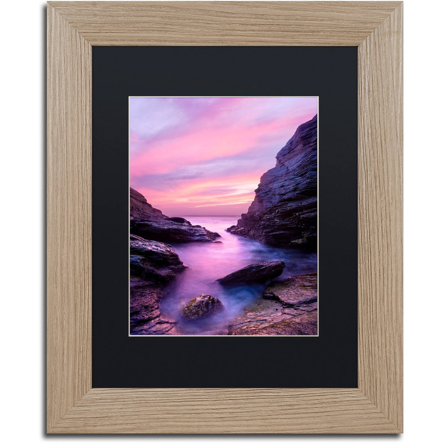 Trademark Fine Art "Rocky Nook" Canvas Art by Michael Blanchette Photography Black Matte, Birch Frame