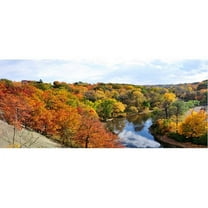 Trademark Fine Art "Rocky River Autumn" Canvas Wall Art by Kurt Shaffer