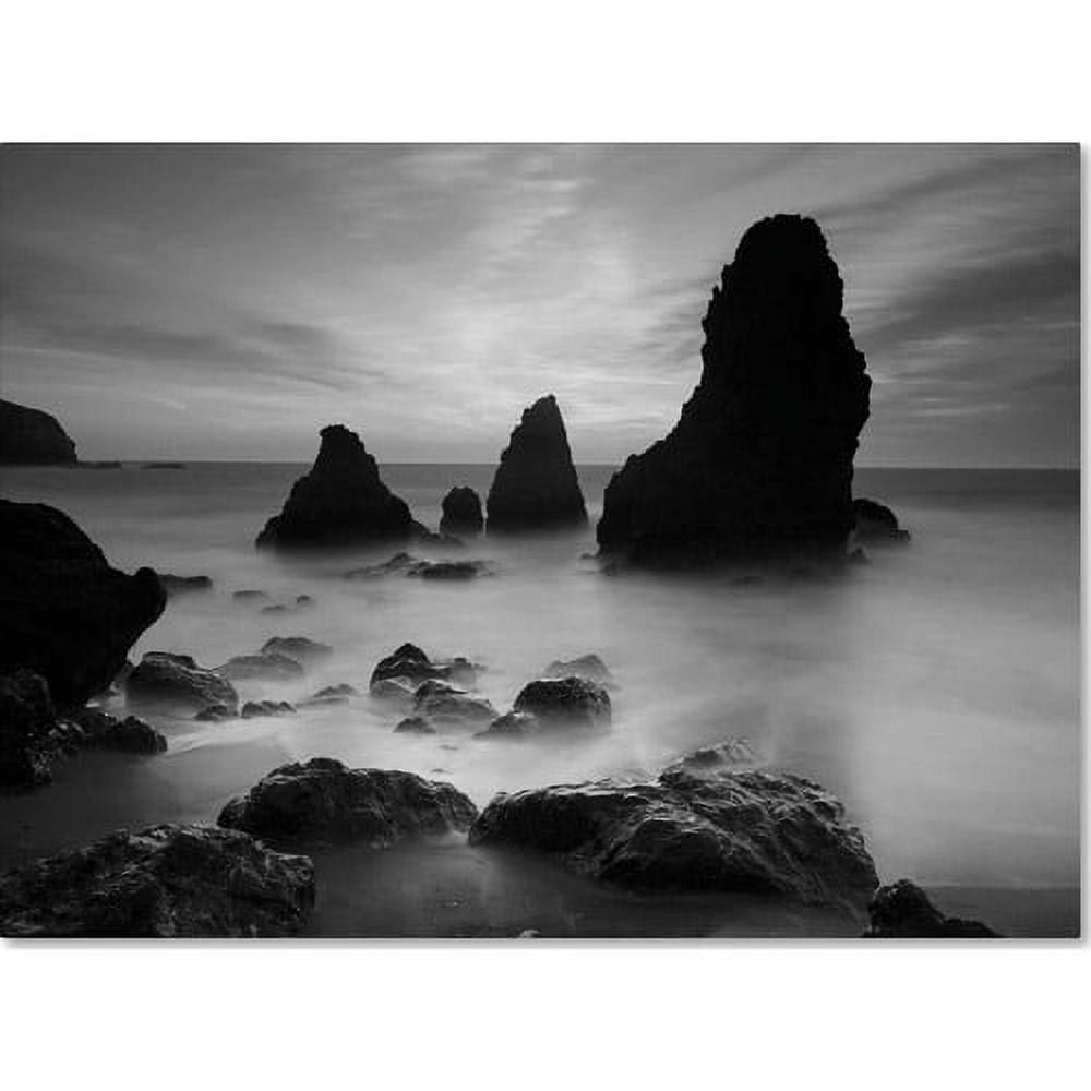 Trademark Fine Art "Rodeo Beach I Black and White" Canvas Art by Moises Levy