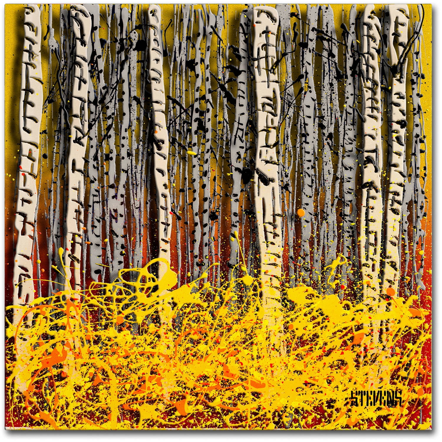 Trademark Fine Art Roderick Stevens 'Fall Aspens' 35 x 35 (RS997-C3535GG)