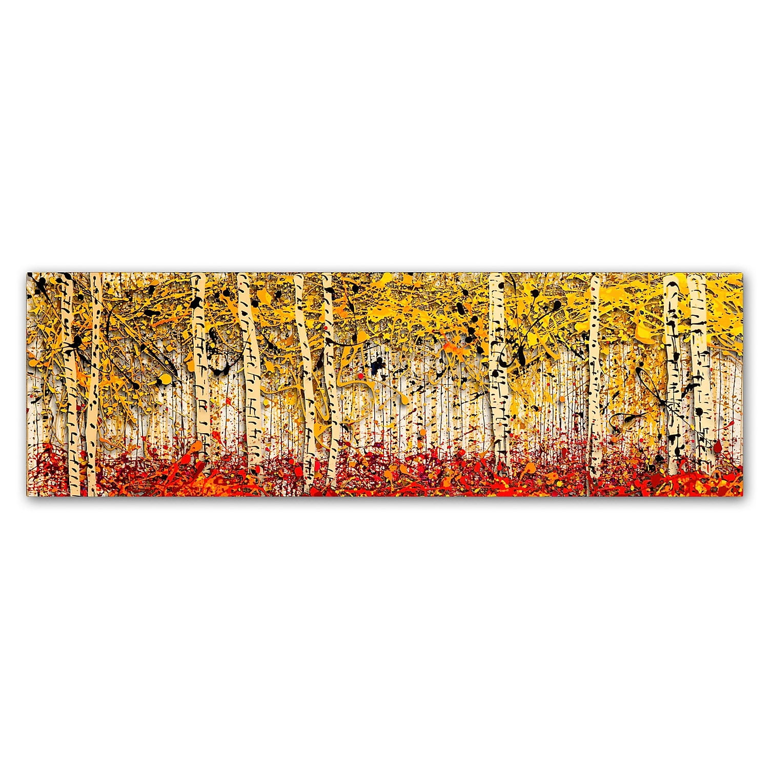 Trademark Fine Art Roderick Stevens 'Fall PanorAspens' 10 x 32 (RS1001-C1032GG)