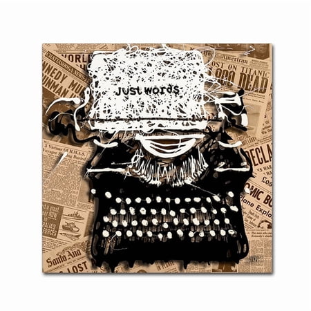 Trademark Fine Art Roderick Stevens 'Just Words 1' 14 x 14 (RS982-C1414GG)