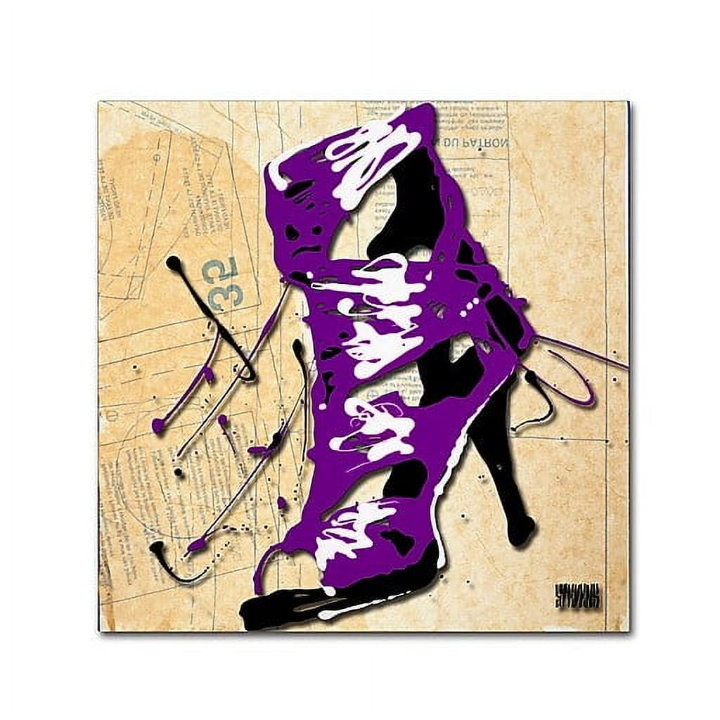 Trademark Fine Art Roderick Stevens 'Purple Strap Boot' 35 x 35 (RS986-C3535GG)