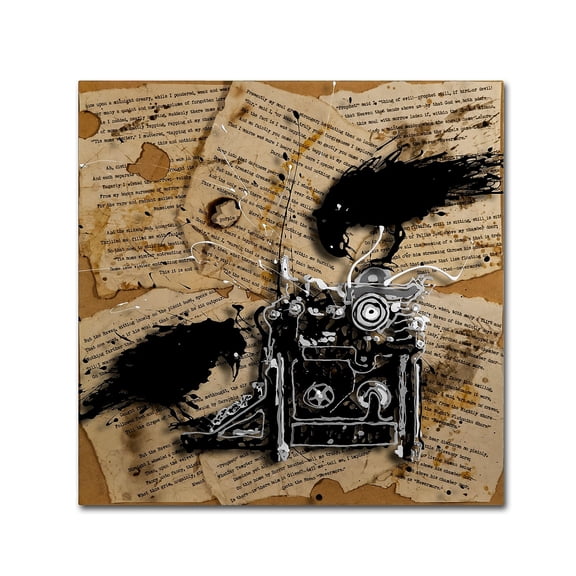 Trademark Fine Art Roderick Stevens 'Quoth the Raven 1' 14 x 14 (RS1010-C1414GG)