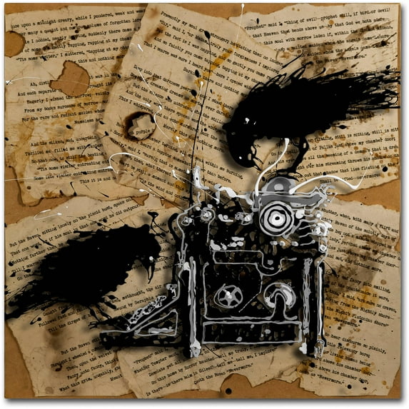 Trademark Fine Art Roderick Stevens 'Quoth the Raven 1' 35 x 35 (RS1010-C3535GG)