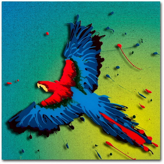 Trademark Fine Art Roderick Stevens 'Tropical Bird 1' 18 x 18 (RS1014-C1818GG)