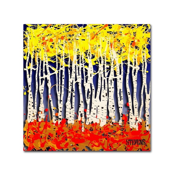 Trademark Fine Art Roderick Stevens 'White Aspens' 18 x 18 (RS994-C1818GG)