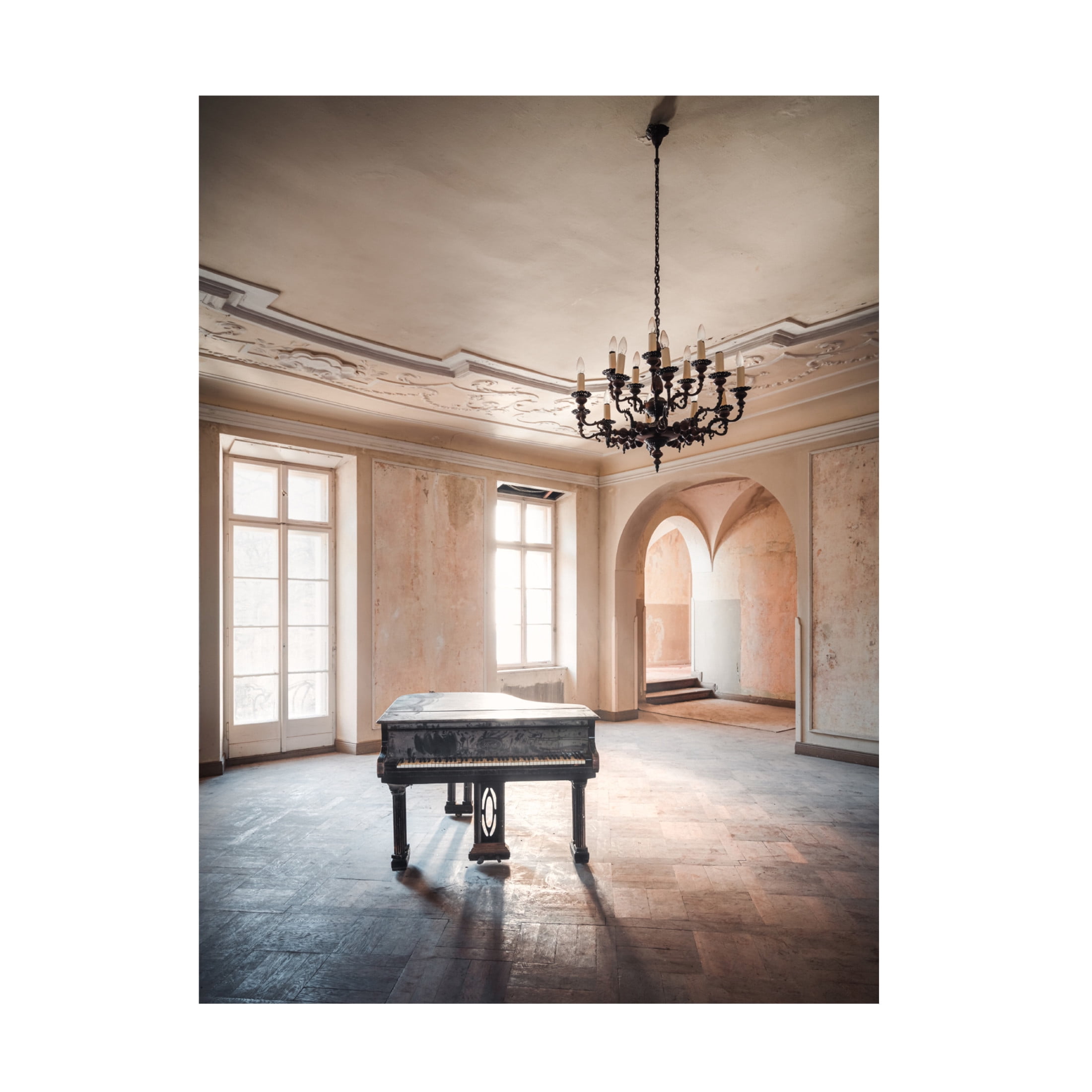 Trademark Fine Art Roman Robroek  Piano in an Abandoned Castle Canvas Wall Art