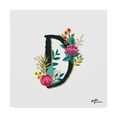 thumbnail image 1 of Trademark Fine Art 'Romantic Luxe Monogram D Black' Canvas Art by Janelle Penner, 1 of 3