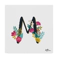 thumbnail image 1 of Trademark Fine Art 'Romantic Luxe Monogram M Black' Canvas Art by Janelle Penner, 1 of 3
