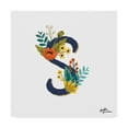thumbnail image 1 of Trademark Fine Art 'Romantic Luxe Monogram S Navy' Canvas Art by Janelle Penner, 1 of 3