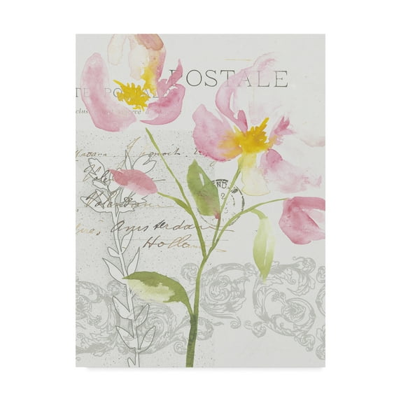 Trademark Fine Art 'Romantic Watercolor I' Canvas Art by Kiana Mosley