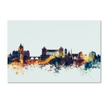 Trademark Fine Art "Rome Italy Skyline Blue" Canvas Art by Michael Tompsett