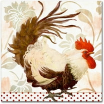 Trademark Fine Art "Rooster Damask II" Canvas Art by Color Bakery