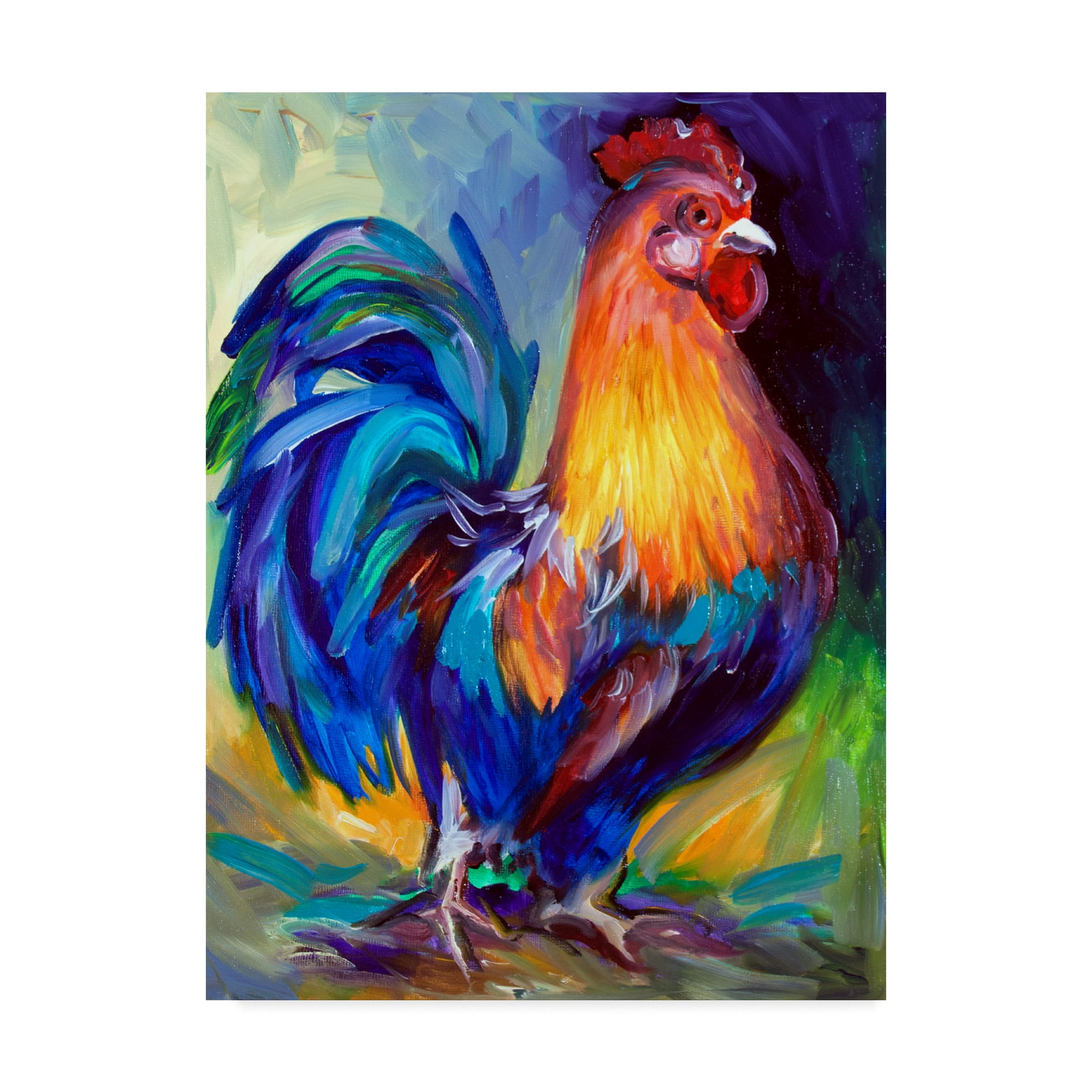 Trademark Fine Art 'Rooster One' Canvas Art by Marcia Baldwin