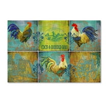 Trademark Fine Art 'Rooster Set 3' Canvas Art by Jean Plout