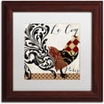 thumbnail image 1 of Trademark Fine Art "Roosters of Paris II" Canvas Art by Color Bakery White Matte, Wood Frame, 1 of 1