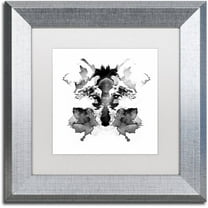 Trademark Fine Art 'Rorschach' Canvas Art by Robert Farkas, White Matte, Silver Frame