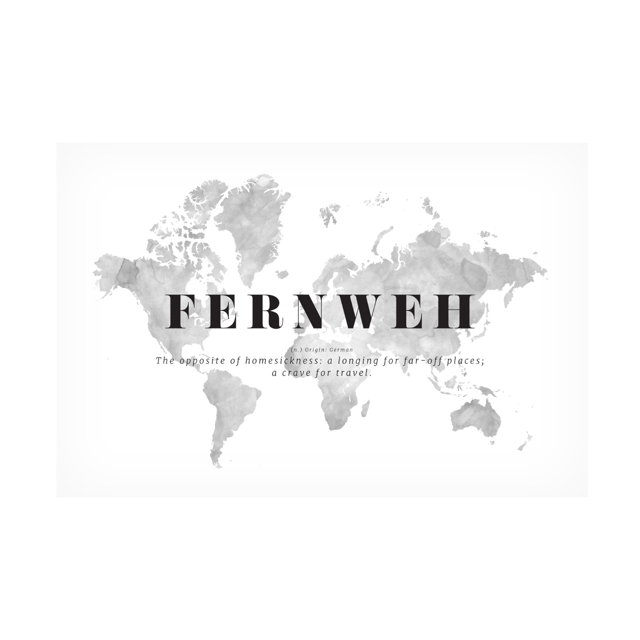 Trademark Fine Art Rosana Laiz Blursbyai Fernweh world map Canvas Wall Art