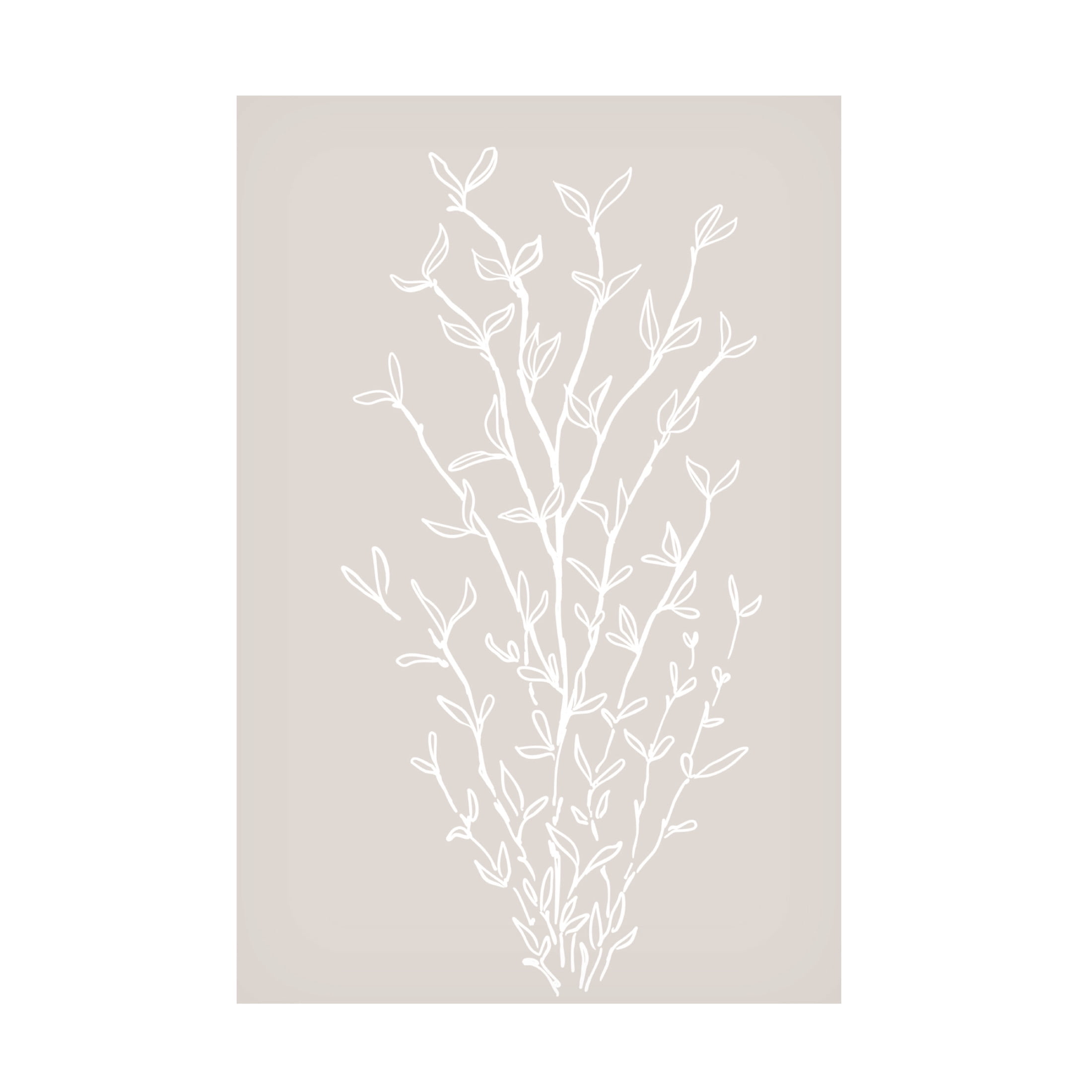 Trademark Fine Art Rosana Laiz Blursbyai Garran branch in beige Canvas Wall Art
