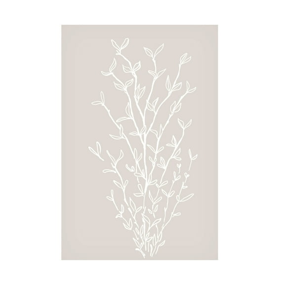 Trademark Fine Art Rosana Laiz Blursbyai Garran branch in beige Canvas Wall Art