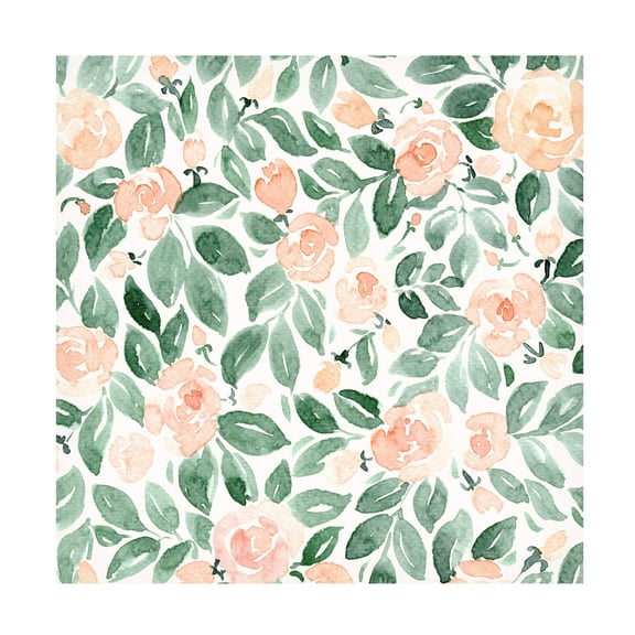 Trademark Fine Art Rosana Laiz Blursbyai Miriam flowers in coral Canvas Wall Art