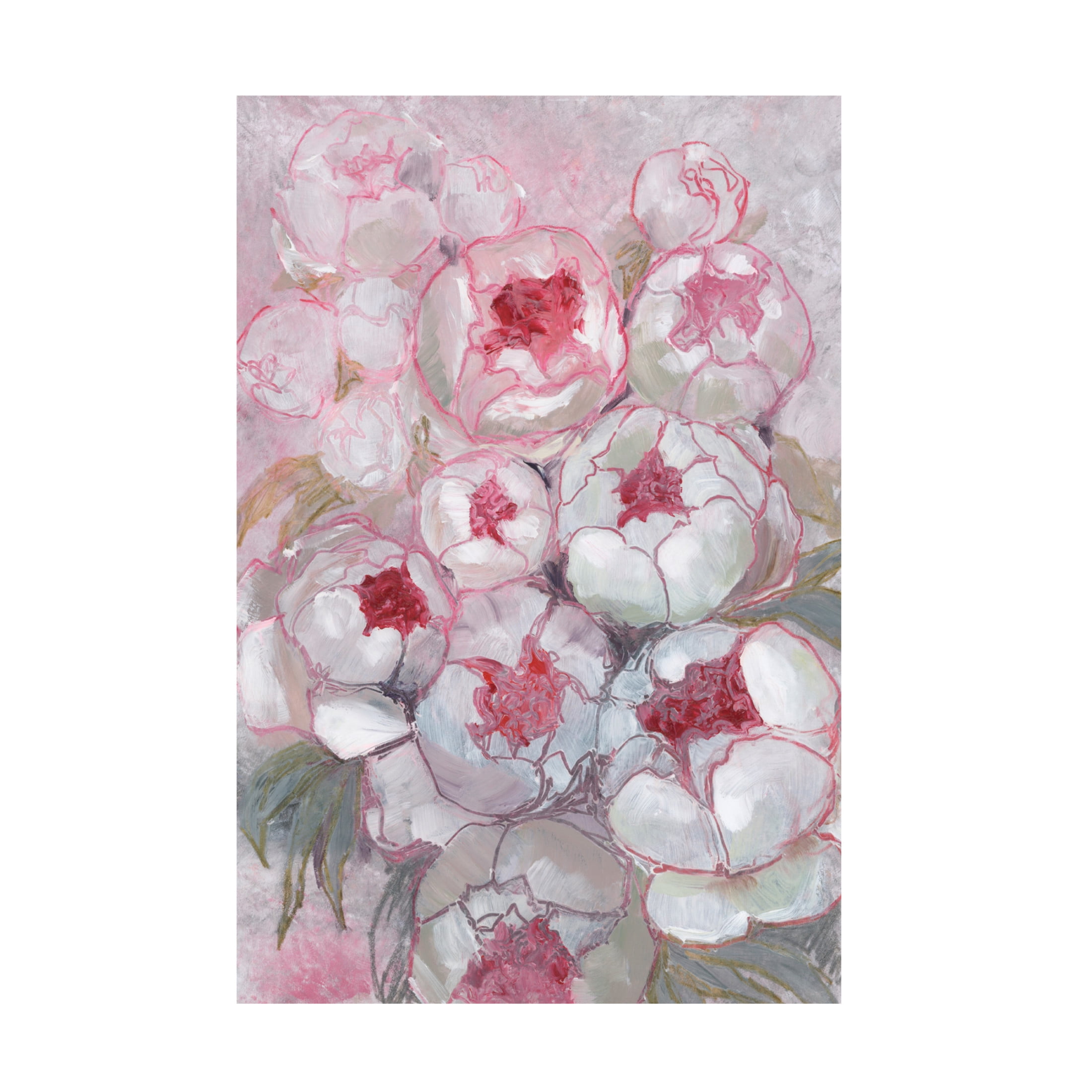 Trademark Fine Art Rosana Laiz Blursbyai Nuria bouquet of peonies in pink Canvas Wall Art
