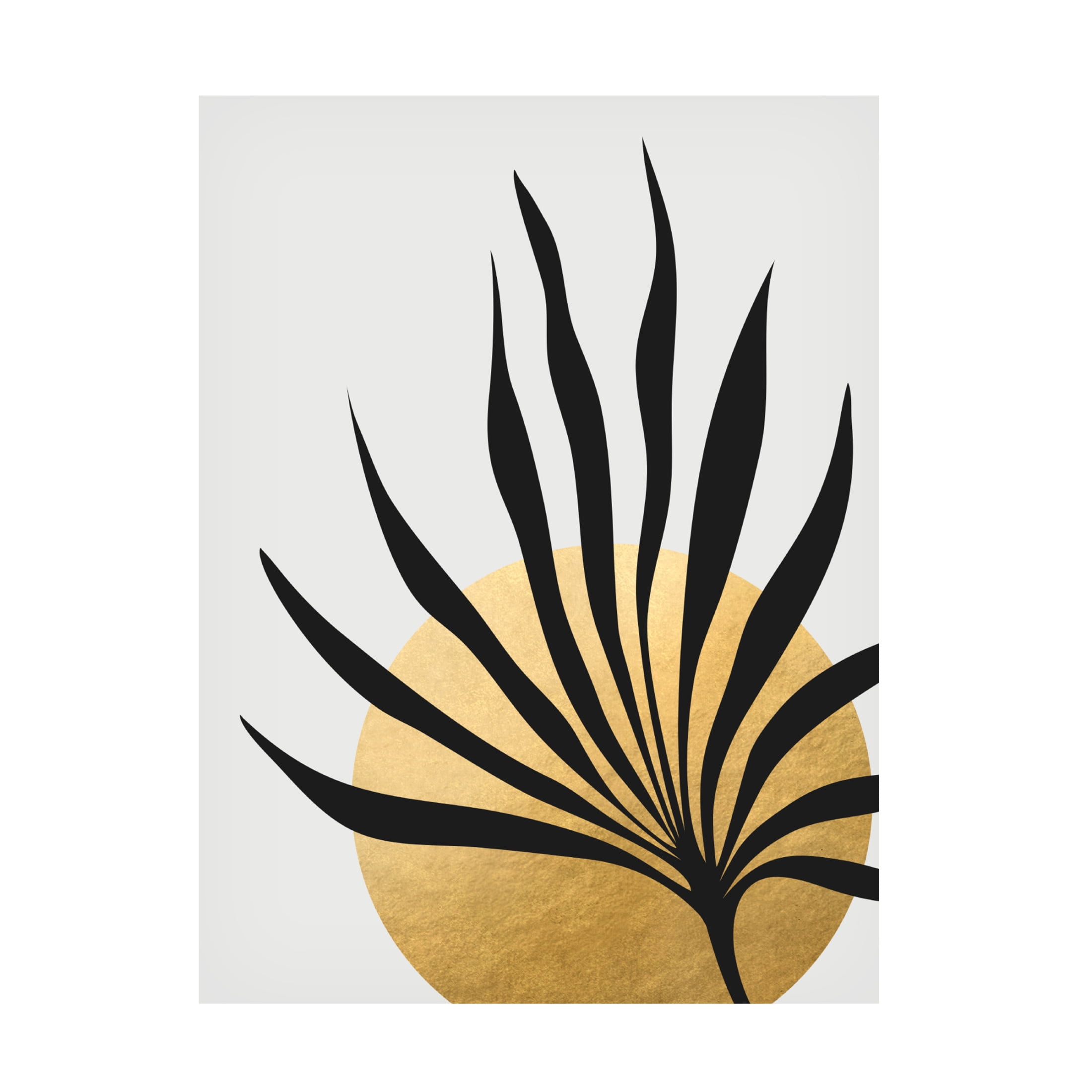 Trademark Fine Art Rosana Laiz Blursbyai Tropical sun and palm leaf Canvas Wall Art