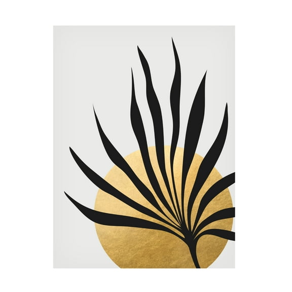 Trademark Fine Art Rosana Laiz Blursbyai Tropical sun and palm leaf Canvas Wall Art