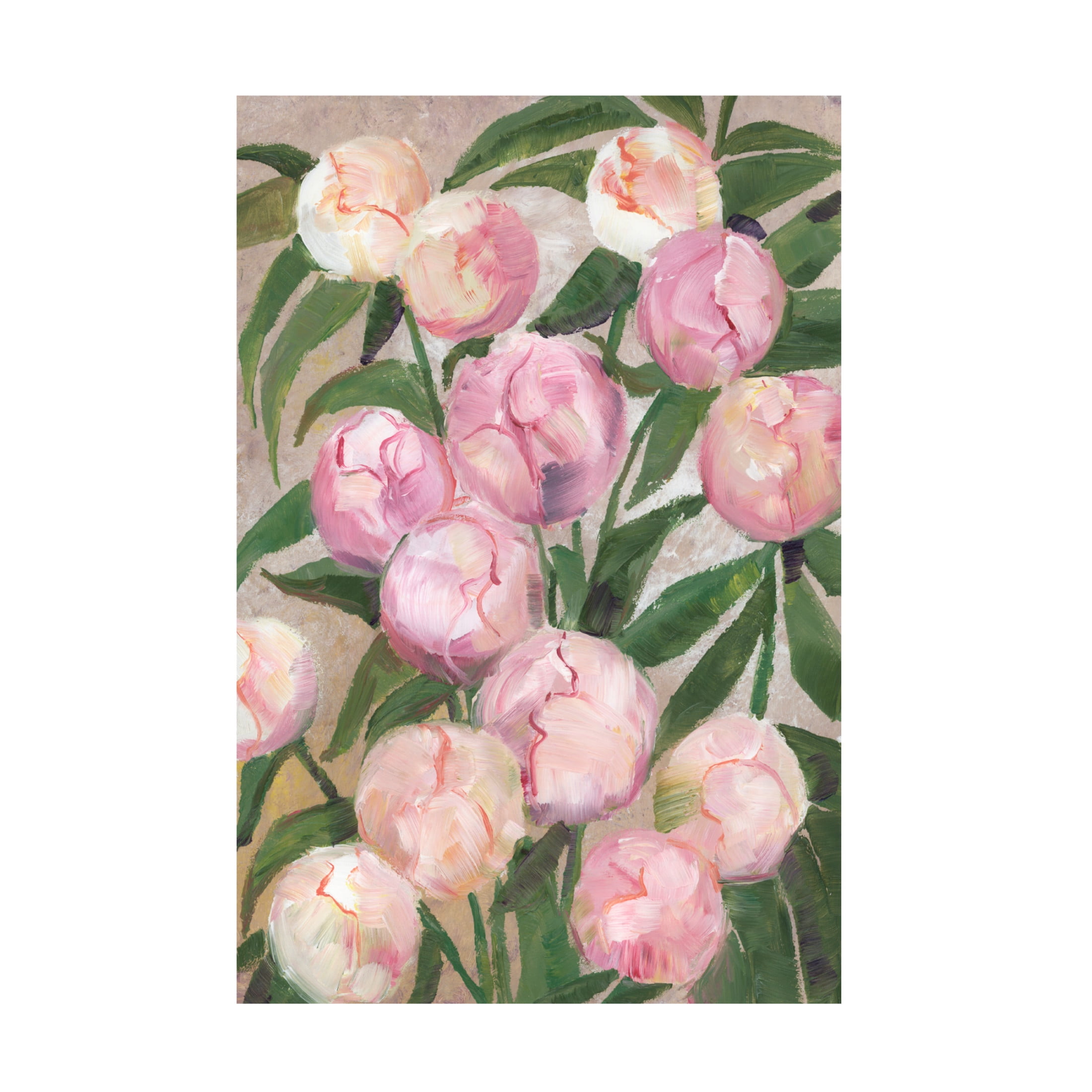 Trademark Fine Art Rosana Laiz Blursbyai Valenty painterly peonies Canvas Wall Art