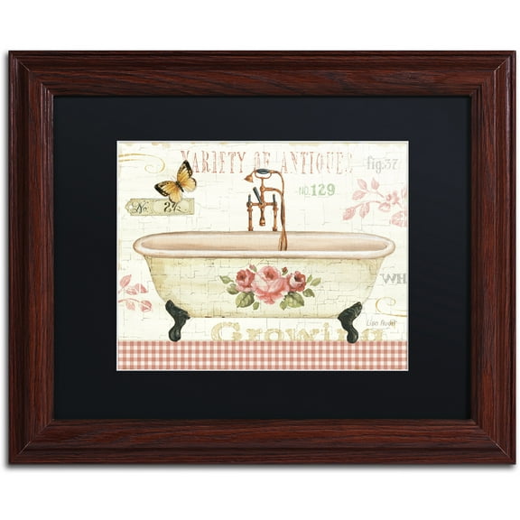 Trademark Fine Art "Rose Garden III no Border" Canvas Art by Lisa Audit, Black Matte, Wood Frame