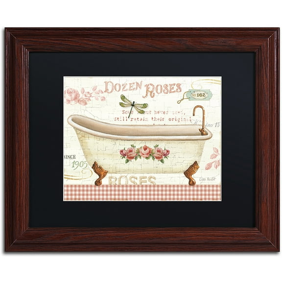 Trademark Fine Art "Rose Garden IV no Border" Canvas Art by Lisa Audit, Black Matte, Wood Frame