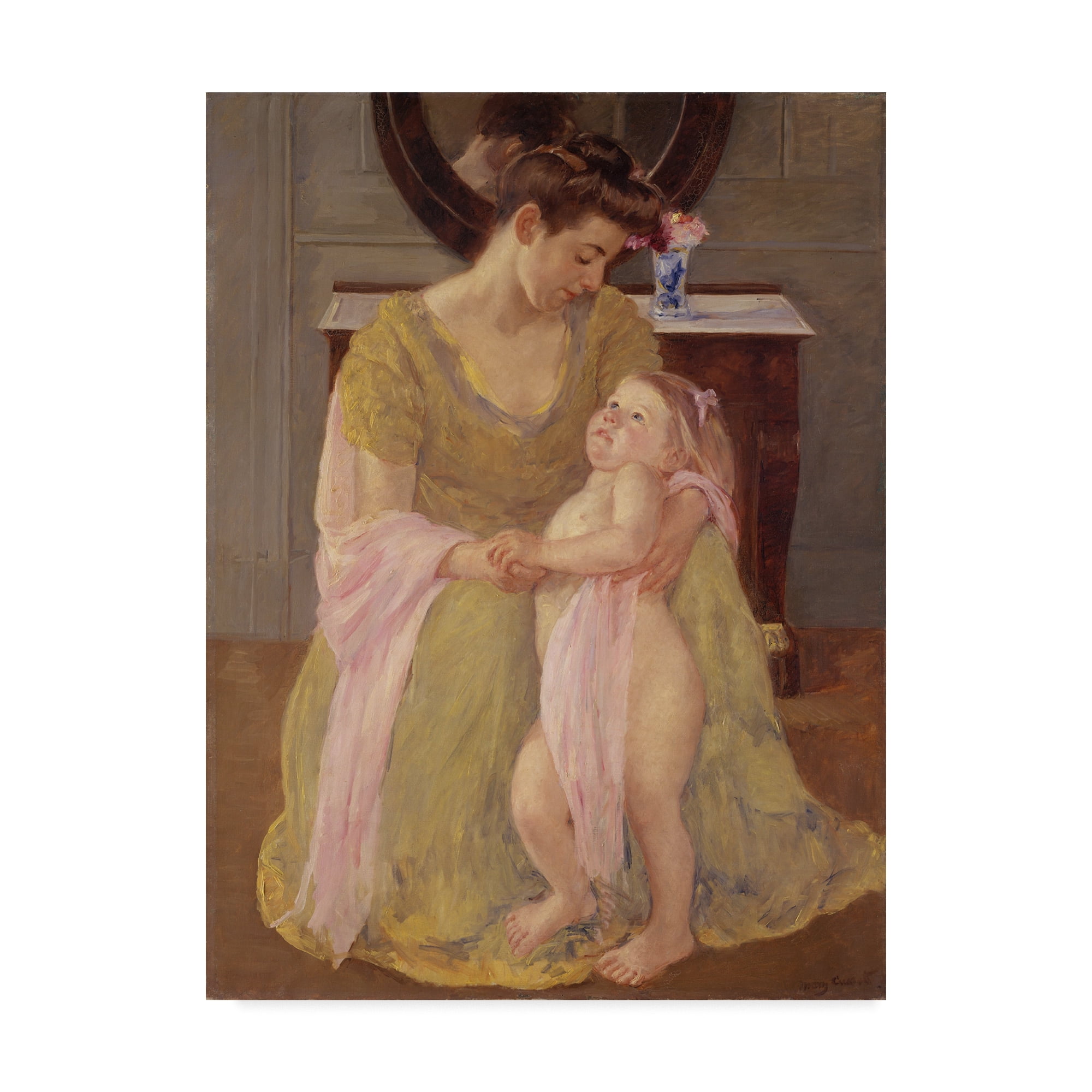 Trademark Fine Art 'Rose Scarf' Canvas Art by Mary Stevenson Cassatt