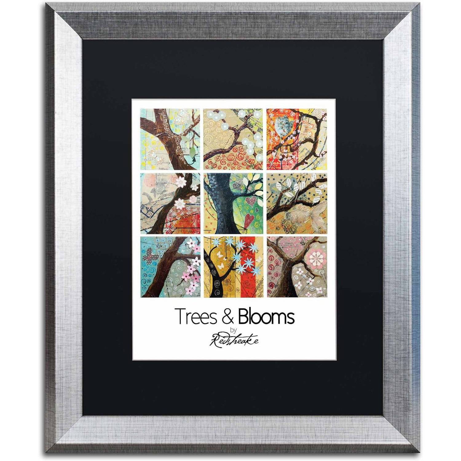 Trademark Fine Art "Rose in Jar" Canvas Art by Jennifer Redstreake Black Matte, Silver Frame