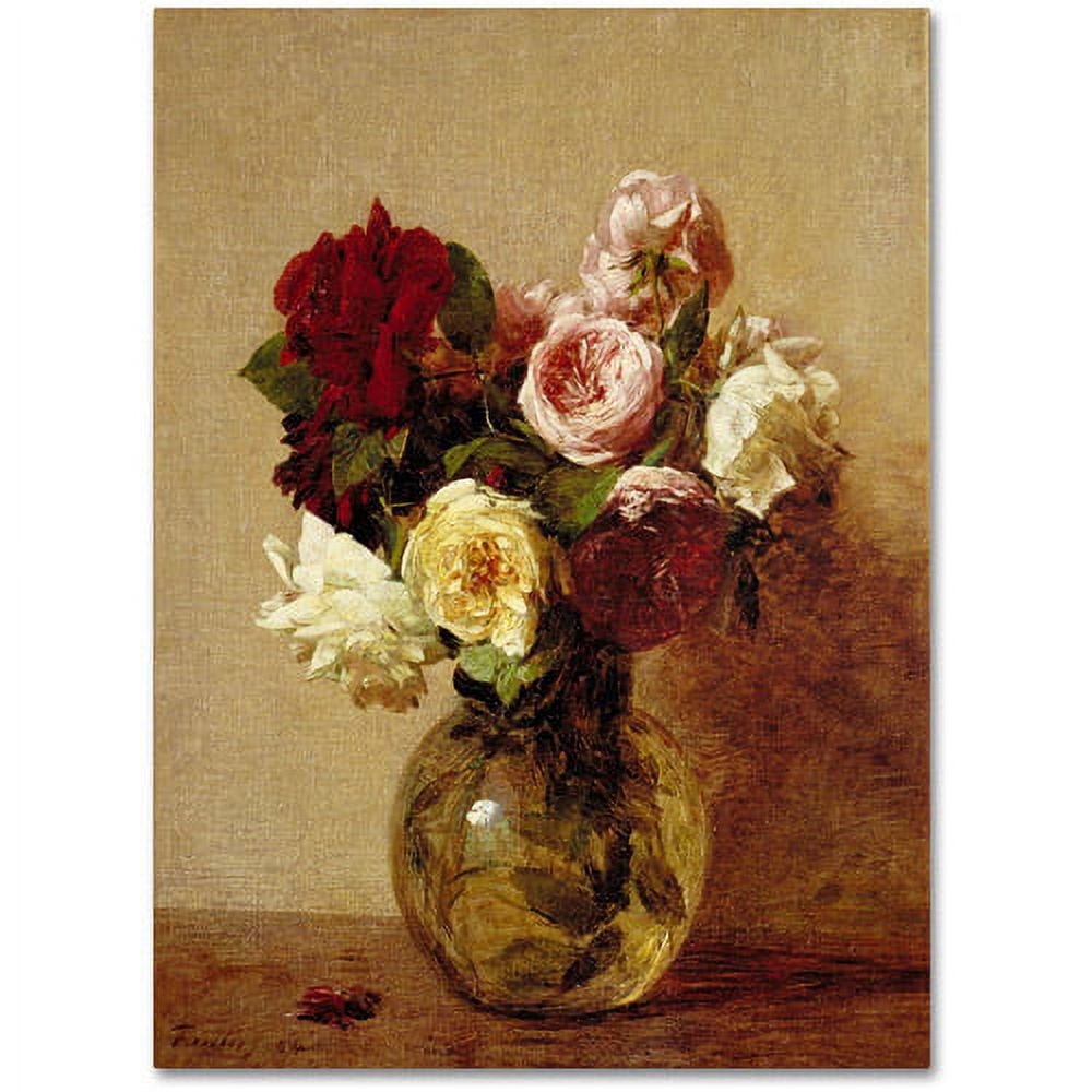 Trademark Fine Art "Roses 1884" Canvas Art by Henri Fantin Latour