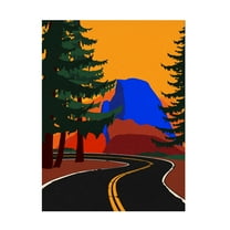 Trademark Fine Art Rosi Feist Clacier Road With Half Dome Canvas Wall Art