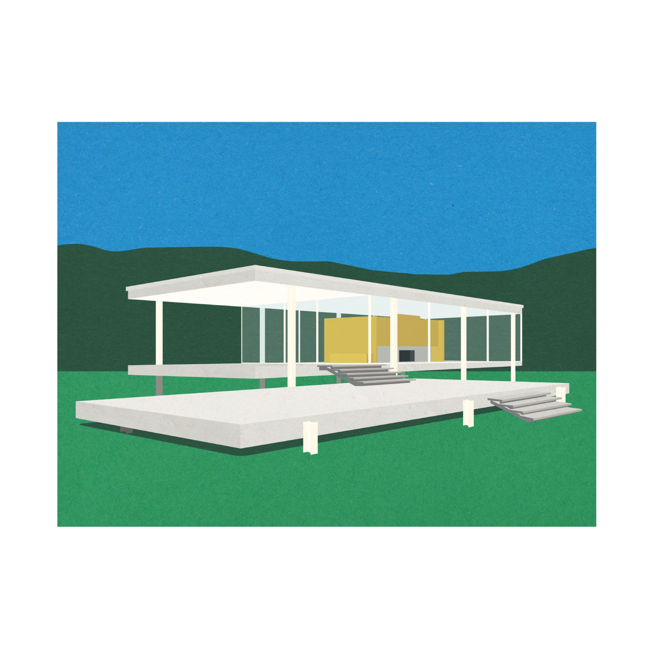 Trademark Fine Art Rosi Feist  Ludwig Mies Van Der Rohe Farnsworth House Canvas Wall Art