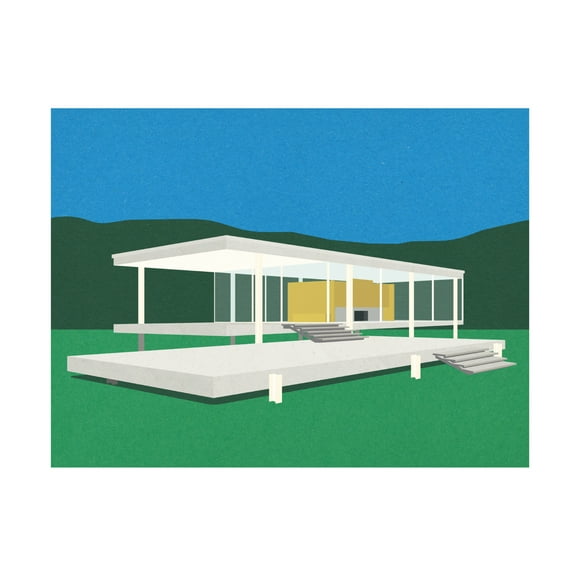 Trademark Fine Art Rosi Feist  Ludwig Mies Van Der Rohe Farnsworth House Canvas Wall Art