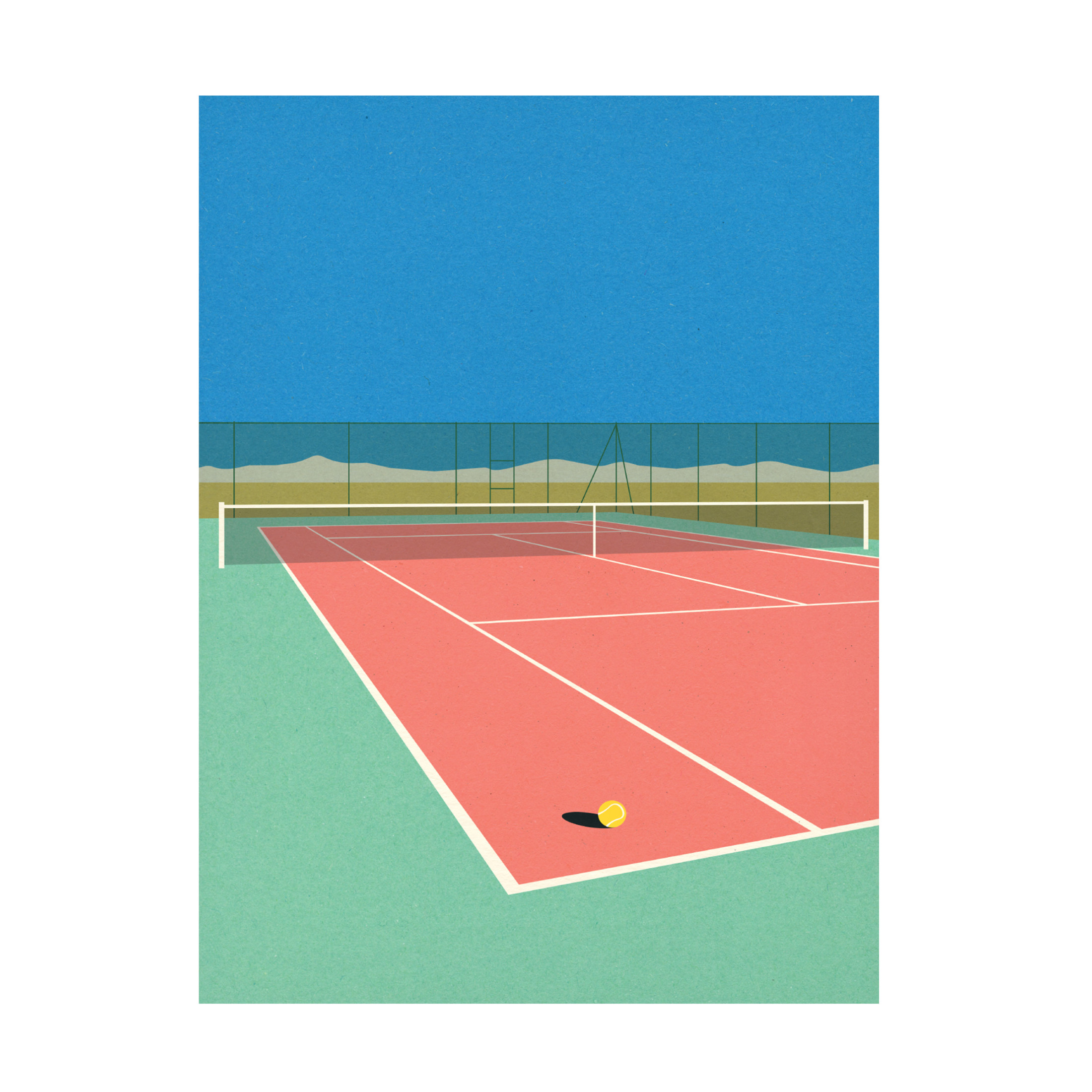 Trademark Fine Art Rosi Feist Tennis Court In the Desert Canvas Wall
