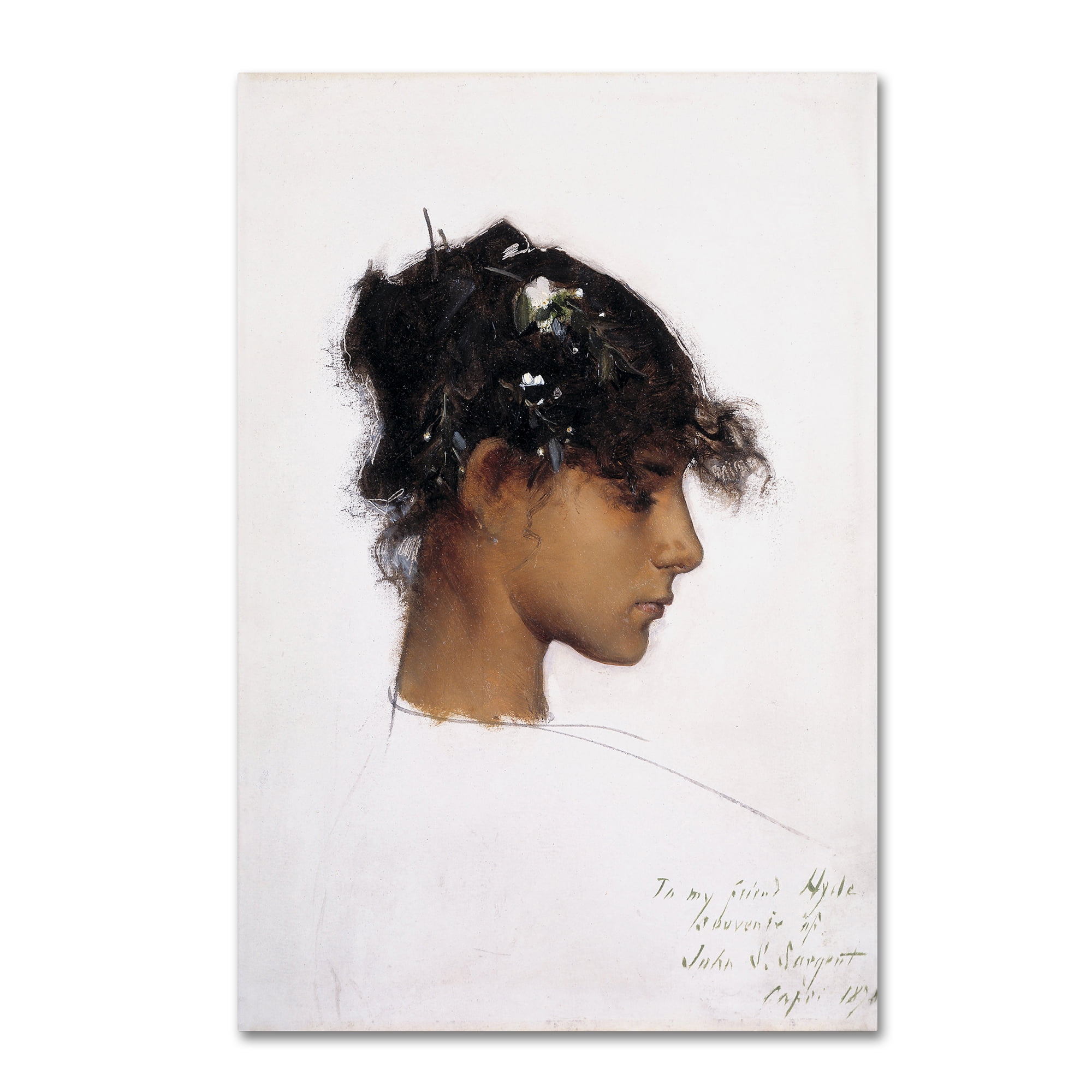 Rosina Ferrara Head Of A Capri Girl Canvas Art by John Singer Sargent