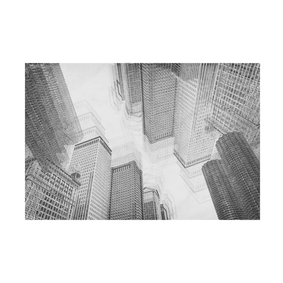 Trademark Fine Art Roswitha Schleicher Schwarz densification of the City Canvas Wall Art