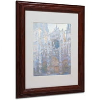 Trademark Fine Art "Rouen Cathedral West Facade 1894" Canvas Art by Claude Monet, Wood Frame