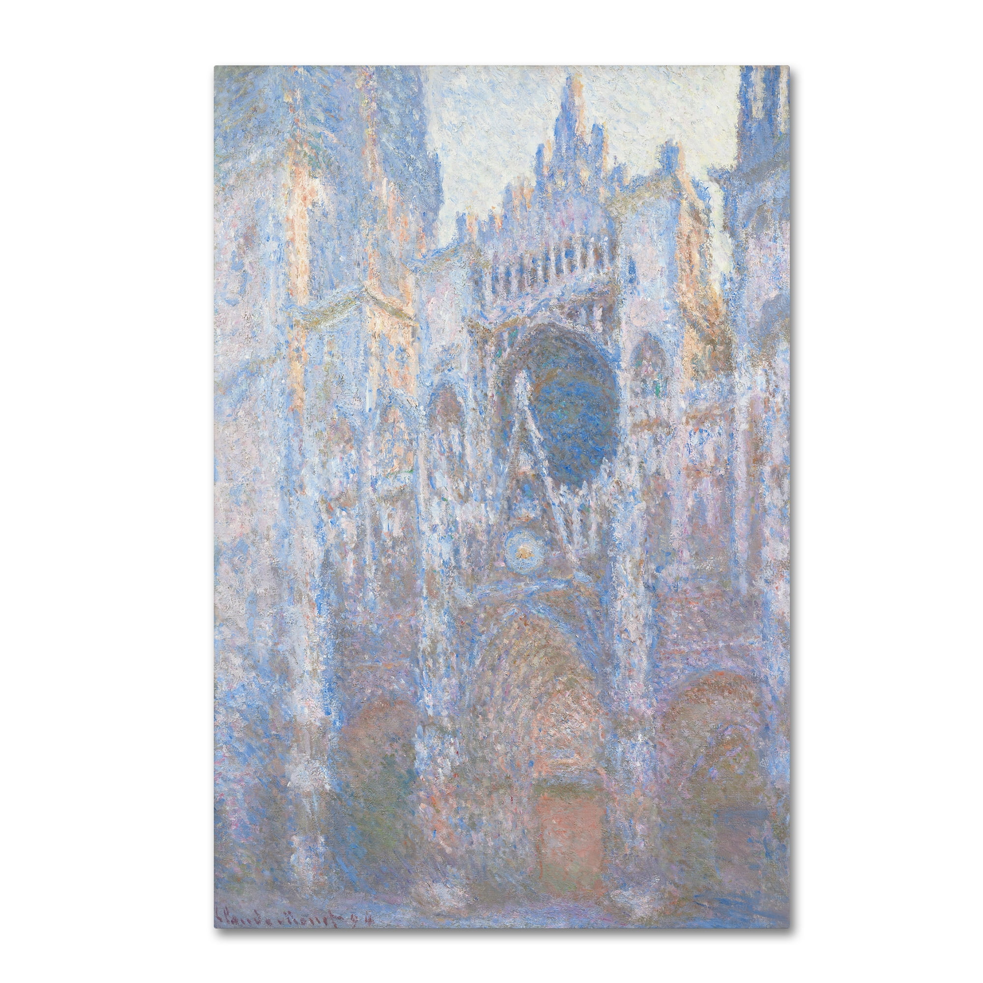 Trademark Fine Art 'Rouen Cathedral West Facade 1894' Canvas Art by Claude Monet