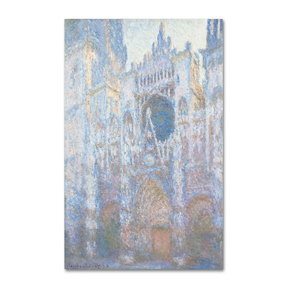 Trademark Fine Art "Rouen Cathedral West Facade" 1894 Canvas Art by Claude Monet