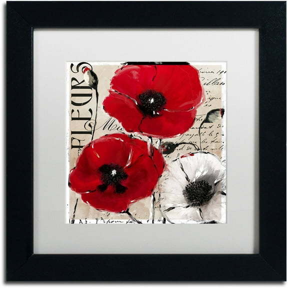 Trademark Fine Art "Rouge One" Canvas Art by Color Bakery White Matte, Black Frame